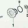 Суппорт Electrolux-Zanussi под 203 подшипник, с противоположной стороны шкива, 4071430963 cod098
