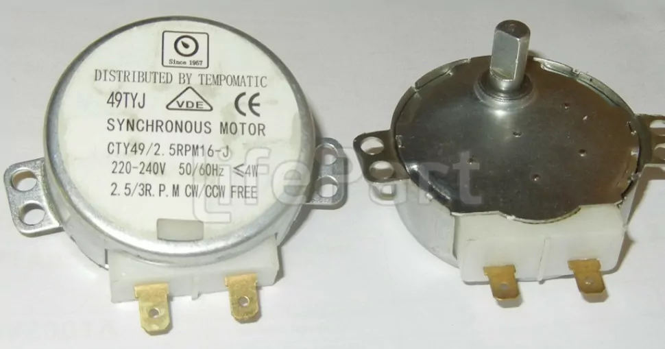 Мотор вращения тарелки СВЧ 220V-4W 2.5/3prm 16mm FASTON 4.8mm LG 6549W1S018A