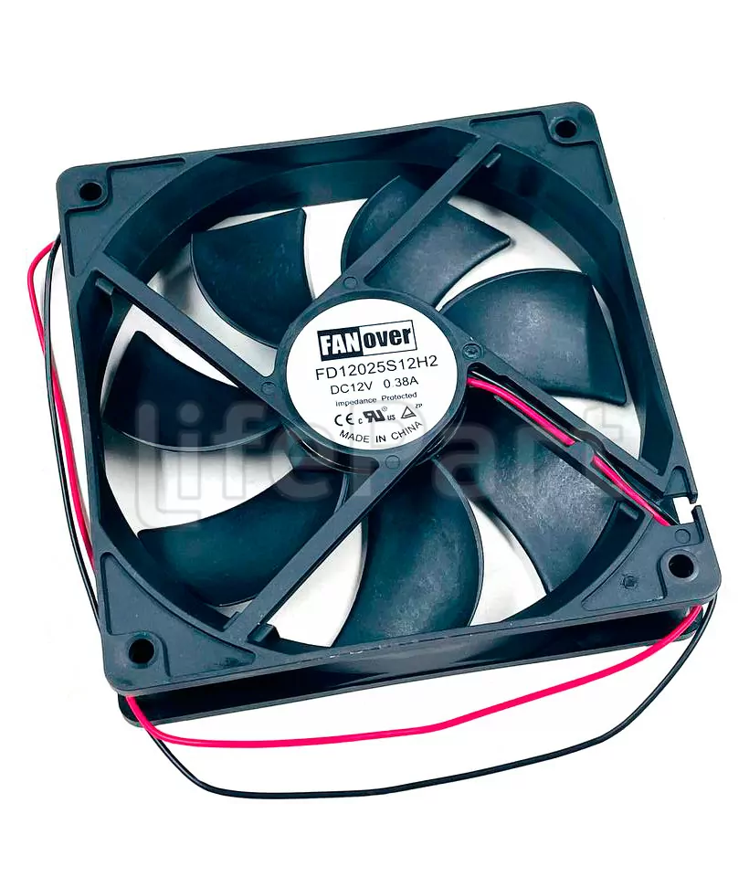 Вентилятор 120x120x25мм 12В 0,38A FD12025S12H2 DC (скольжения) FANOVER