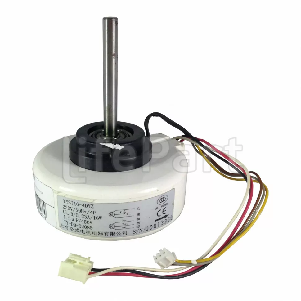 Внутренний мотор кондиционера YYST16-4DYZ, 220V, D-92мм, Н-32мм, Вал (D-8мм)