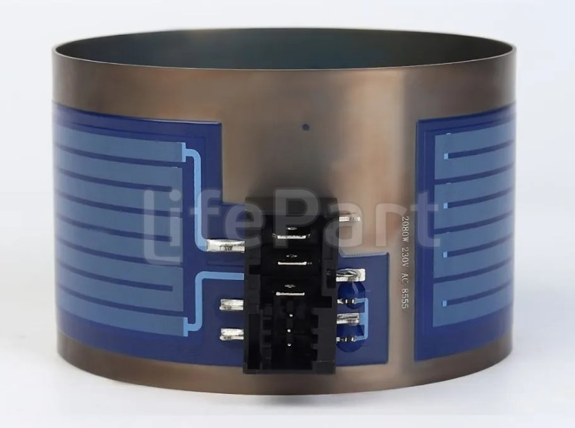ТЭН посудомоечной машины Bosch, Siemens, Neff для насоса - 755078 (D75мм, Н45мм), 2080W, Малый