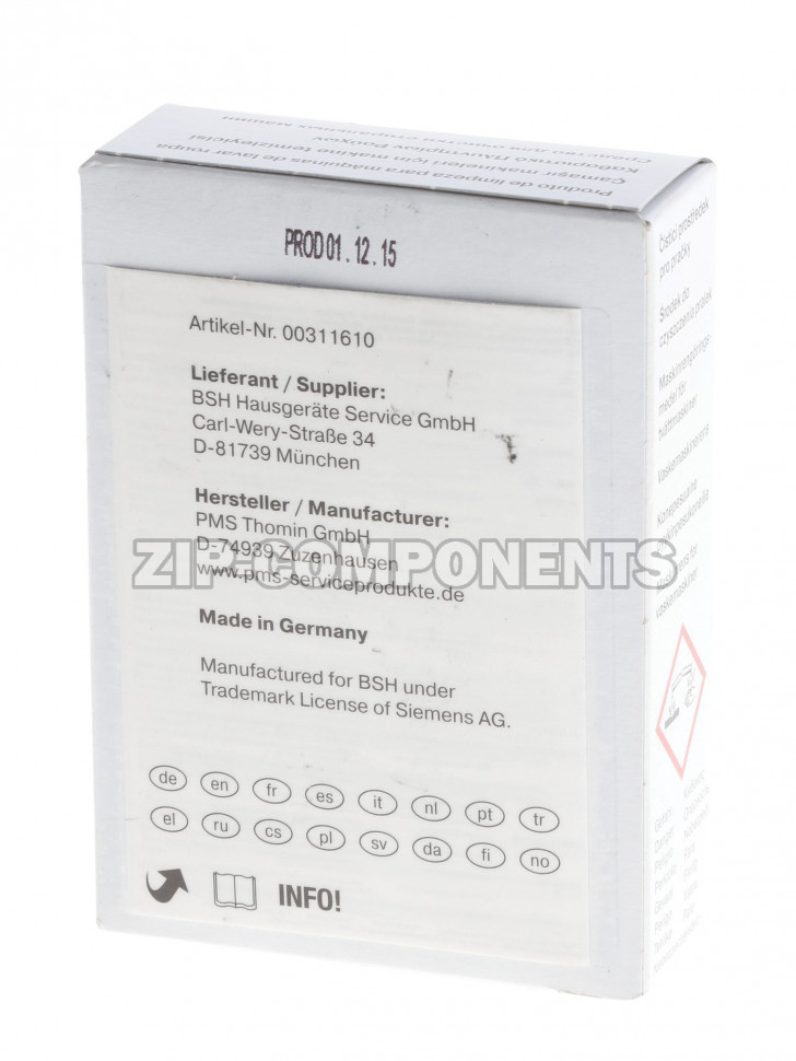 Чистящее средство для стиральных машин Bosch 00311610