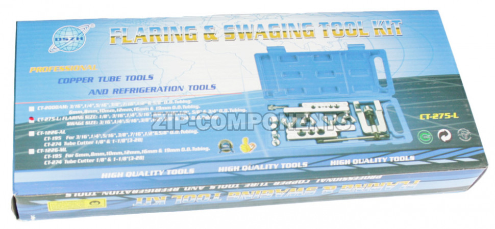 Набор CT-275L вальцовка 1/8 - 3/4 + труборасширитель 5/16 - 3/8