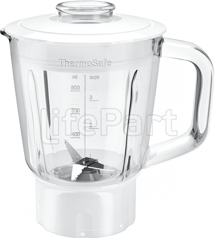 Стеклянный блендер для кухонного комбайна Bosch 17002357