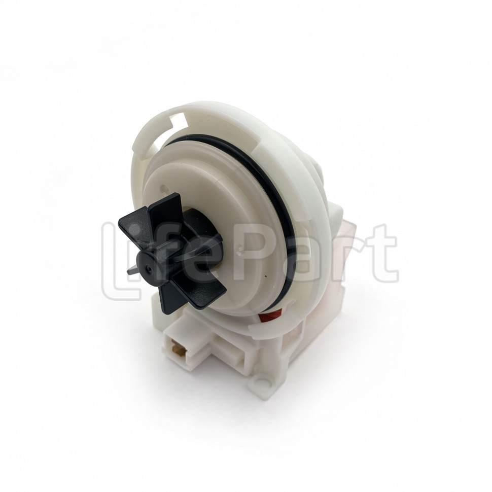 Сливной насос Copreci 30W без улитки, 4 защелки по кругу, фишка вперед Bosch, Siemens 215914