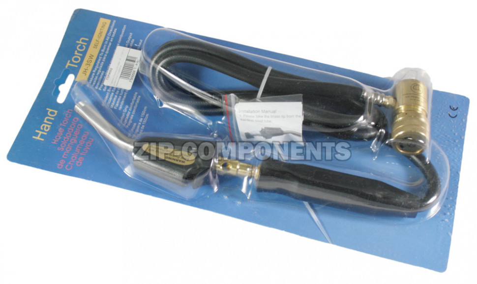 Газовая горелка для пайки JH - 3 SW со шлангом и с поджигом