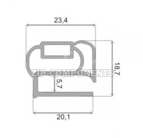 Уплотнитель холодильника (550x420мм) профиль P2