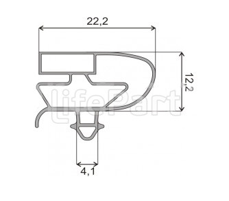 Уплотнитель для холодильника Hansa 615x560 профиль ЕА