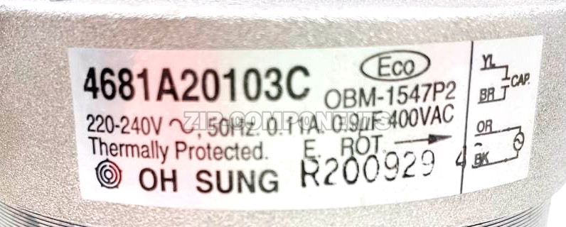 Двигатель вентилятора внутреннего блока кондиционера LG 4681A20103C