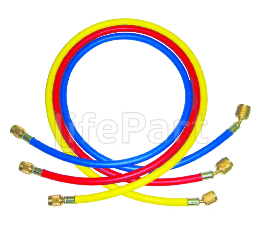 Набор шлангов 3шт 150см, 800PSI (R22, R134, R404, R410) DSZH CT-360-RYB-H