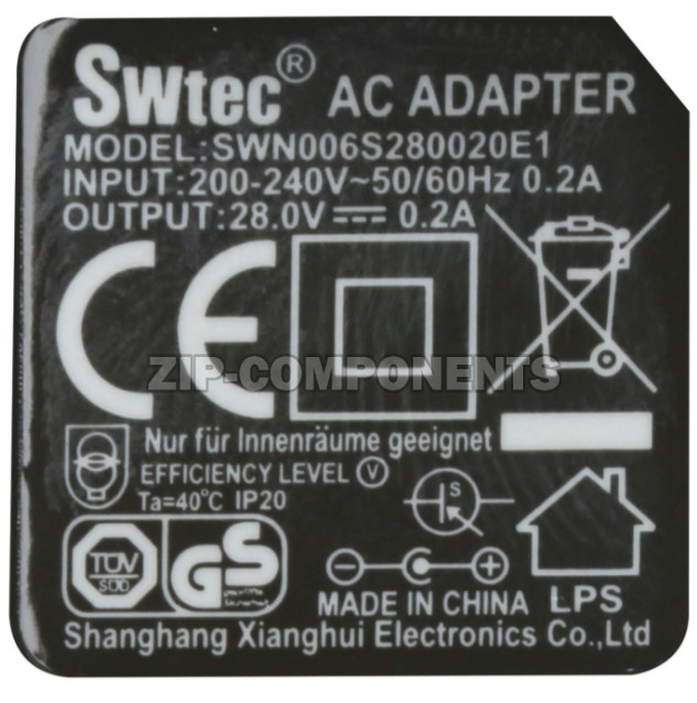 Зарядное устройство для беспроводного пылесоса, 200-240В, 50/60Гц, 28В, 0.2A Bosch 00751035