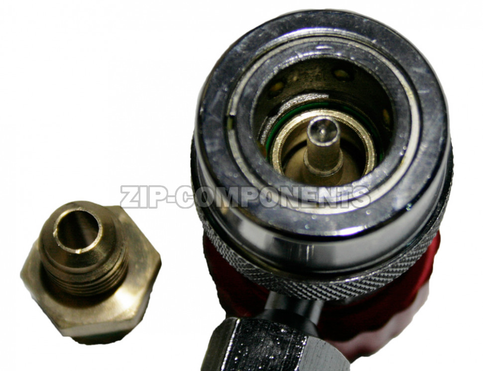 Вентиль быстросъемный QC-19H под  углом  90, резьба 1/4 SAE высокого давления