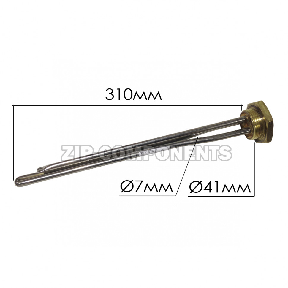 ТЭН радиаторный 1.0 кВт 1дюйм 1/4 чугун Турция L=310