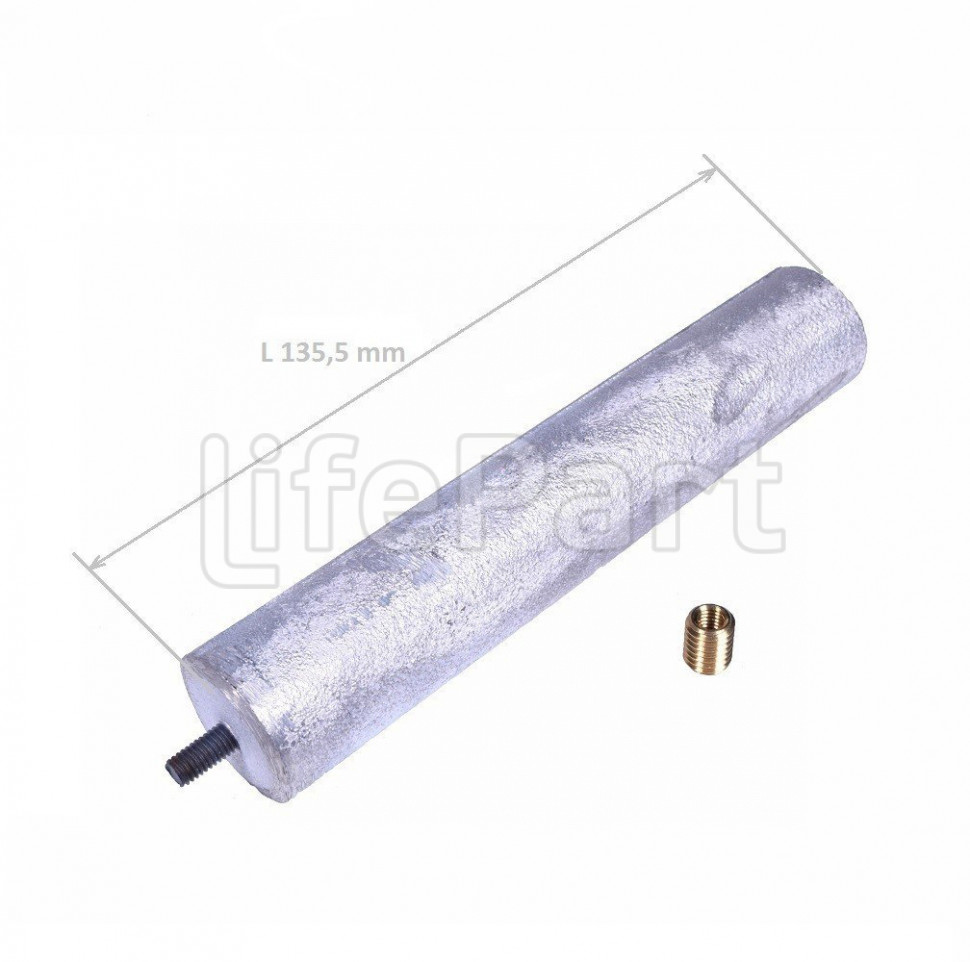 Анод магниевый D:25,5 L:135,5 M5-M8 водонагревателя Ariston 65150069