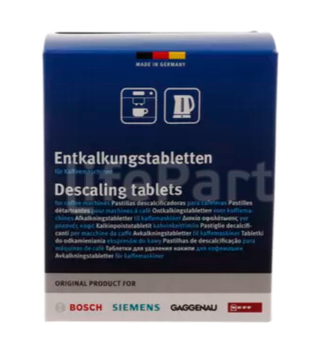 Таблетки от накипи 12 шт для кофемашин Bosch 00311557