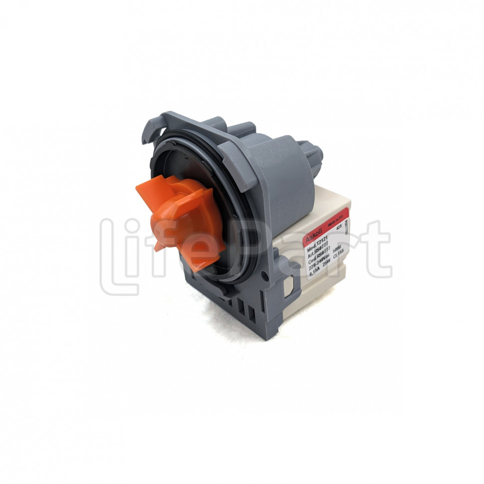 Помпа Askoll 25W (алюминий, на 3 защелках. клеммы назад вместе) Electrolux 1326630009