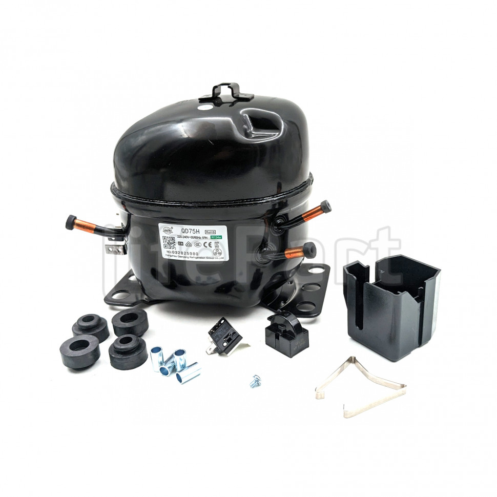 Компрессор Wansheng QD75H (R134, -23,3 С, 180 Вт) в оригинальной упаковке