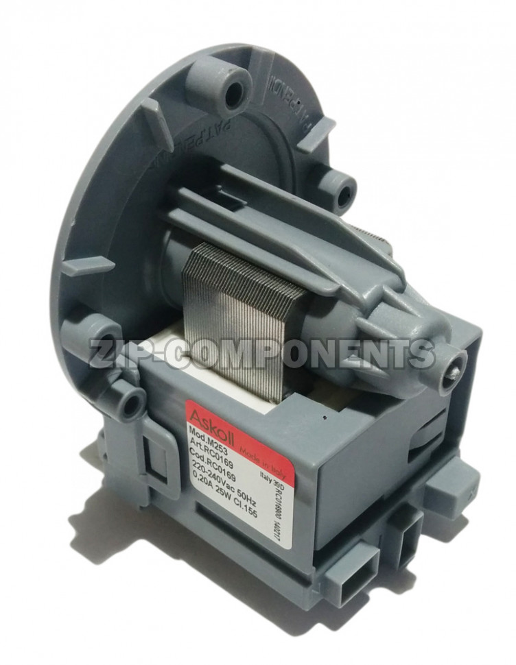 Помпа на 3 винтах, выводы в сторону крыльчатки, под колодку, Askoll, СТАРОГО ОБРАЦА