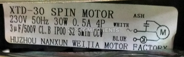 Двигатель стиральной машины полуавтомат Вятка Малютка центрифуга XTD-30