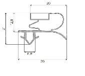 Уплотнитель 660х1016 холодильника Whirlpool Вид профиля ЕК