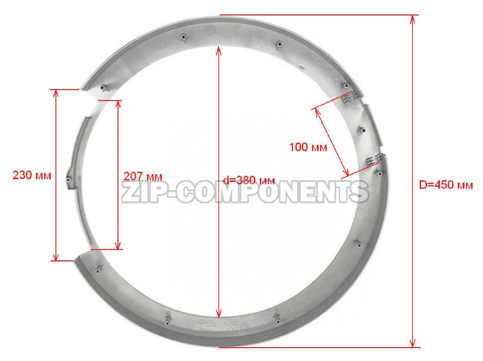 Рамка люка стиральной машины Bosch 11026190