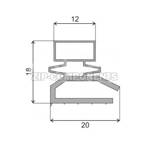 Уплотнитель 1100x530мм Бирюса, Днепр, Полюс, Памир, Орск, Океан Профиль Р1