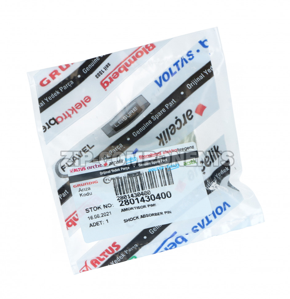 Палец крепления амортизатора (оригинал) СМ Beko 2801430200