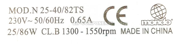 Микродвигатель MONDO 25Вт 00231018