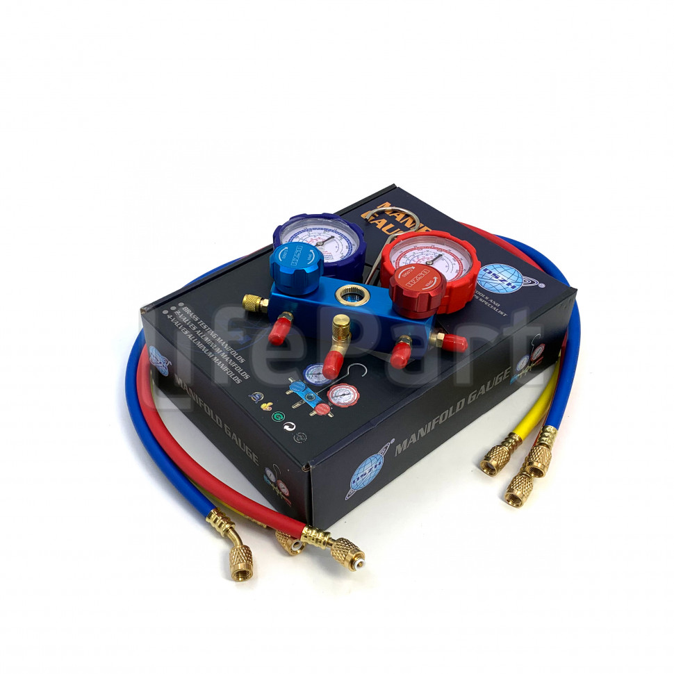 Манометрическая станция CT-236G-R134a(R22,R404,R134,R410) с 3  шлангами 0,9м