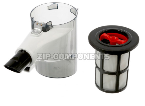 Контейнер для сбора пыли для беспроводного пылесоса, белый/черный, в, сборе с фильтром Bosch 11026730