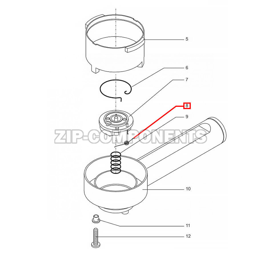 Пружина клапана рожка для кофеварки Saeco 126768418