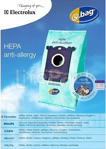 Мешок для пыли E206 4XS - BAG HEPA ANTI - ALLERGY