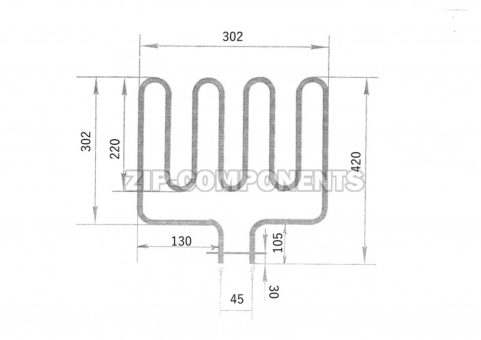 ТЭН для саун HARVIA ZSL-313 2000W 240 А 8/2,0 Т 220