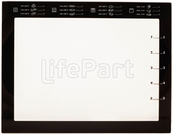 Внутреннее стекло двери духовки Electrolux 3876286018