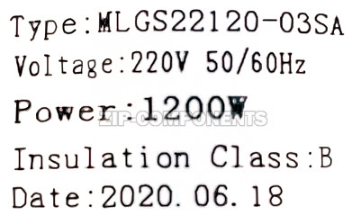Мотор пылесоса моющий 1200W, H=177mm, D=144mm аналог Ametek 11ME27