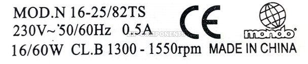 Микродвигатель MONDO 16Вт 00231017