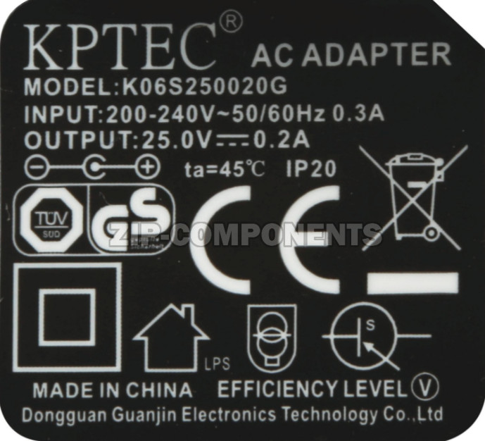 Зарядное устройство 25В 200mA с EU-штекером Bosch 12011861