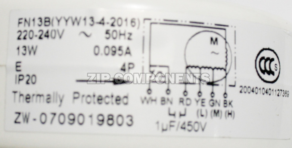 Внутренний мотор кондиционера FN13B (YYW13-4-2016) 220-240V 50Hz 4P 13W 0.095A