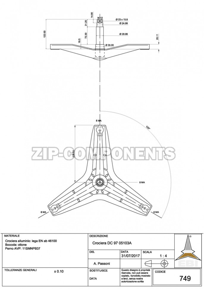 Крестовина барабана для стиральной машины SAMSUNG DC97-05103A