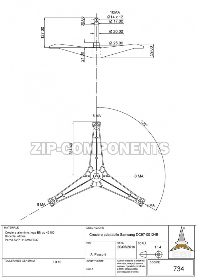 Крестовина барабана для стиральной машины Samsung DC97-00124B DC97-00124F