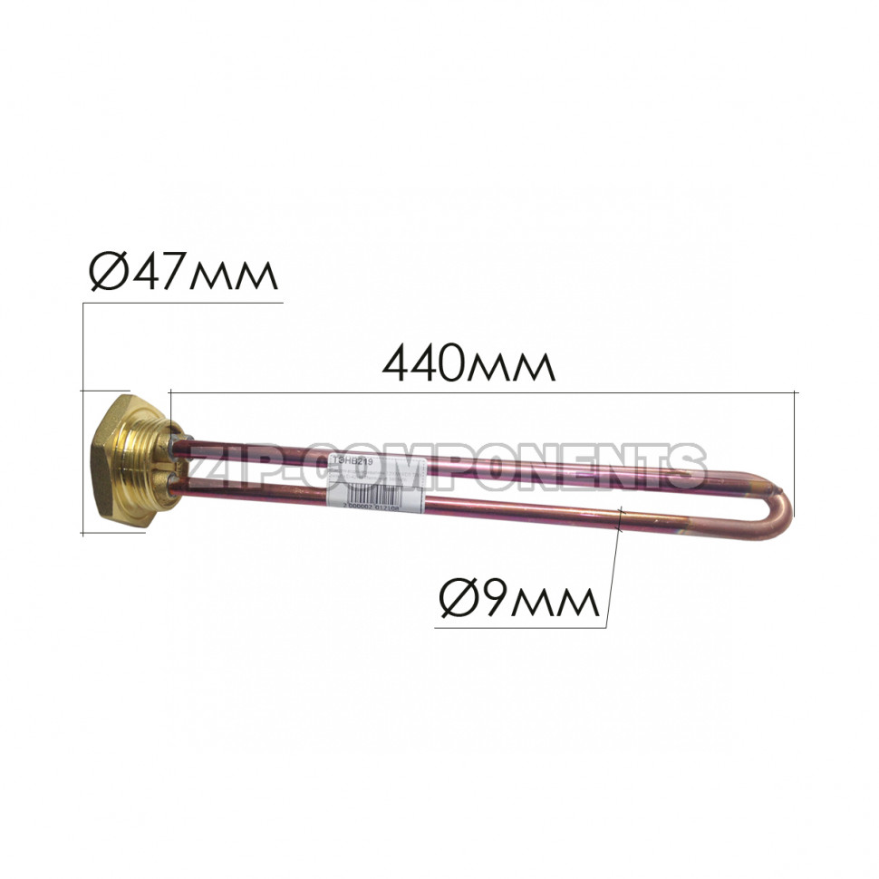 Тэн для водонагревателя 1200W RDT TW3 резьба D-42мм Thermowatt 3401456