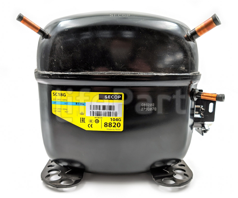 Компрессор Secop SC 18 G (R-134) (W при -23.3° 392Вт) (W при +7.2° 1645Вт) универсальный