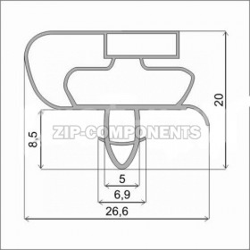 Уплотнитель 522x996 профиль Атлант-ПАЗ