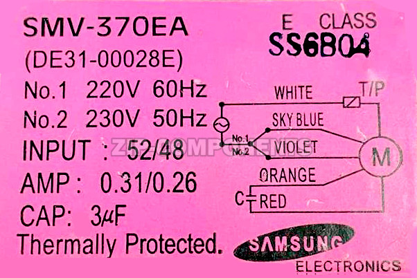 Тангенциальный вентилятор духовки Samsung DE31-00028E(Уценка)